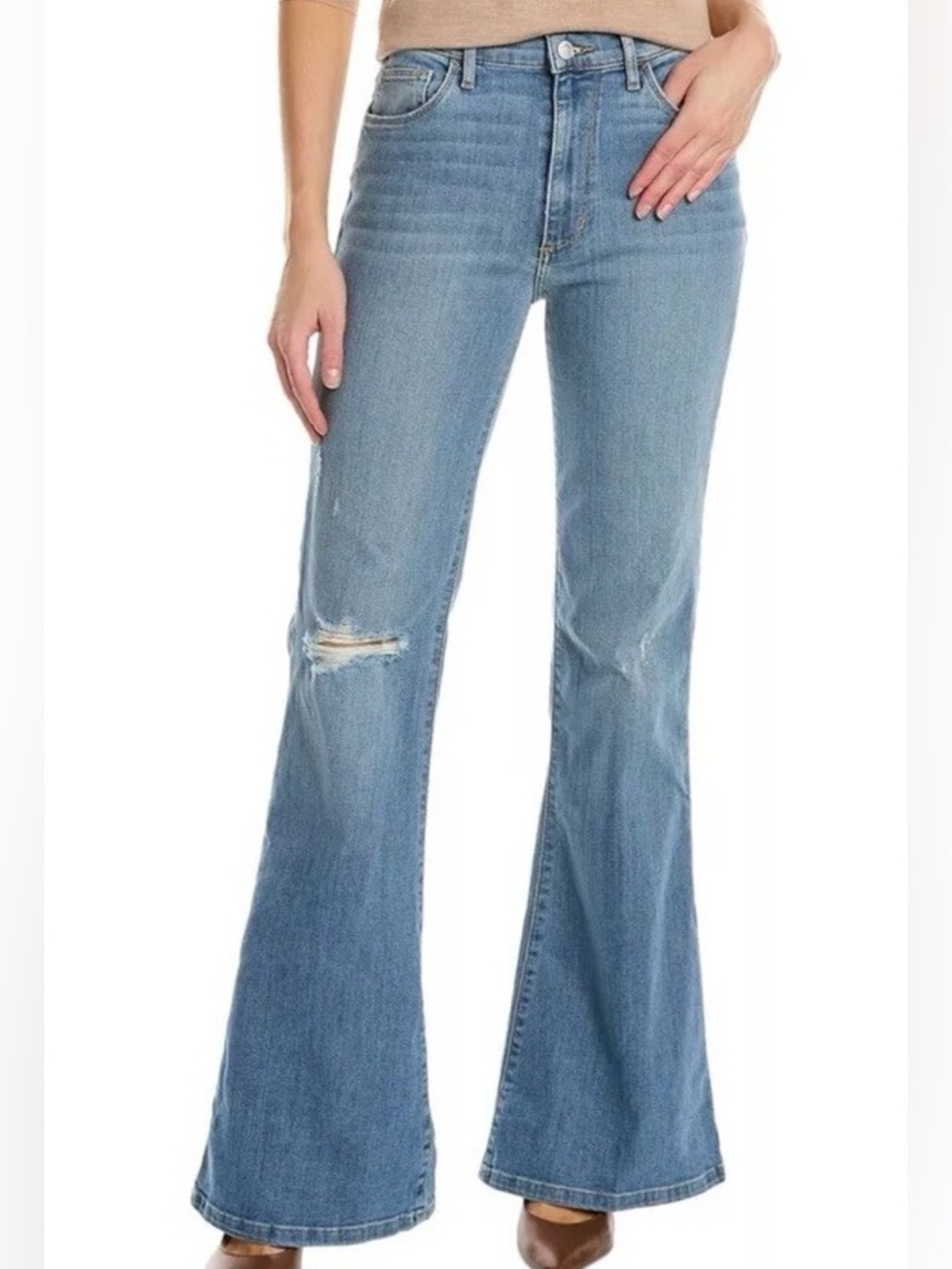 Joe’s Jeans High Rise Neha Distressed Flare Leg Jeans